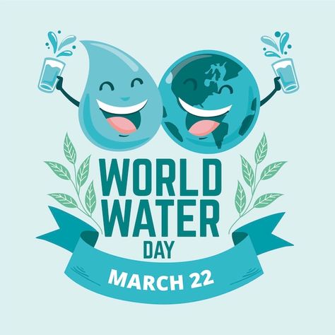 Water Day Poster Design, World Water Day Poster, Water Day Poster, Conservation Activities, Poster Campaign, Earth Drawings, Colorful Borders Design, World Water Day, Water Day