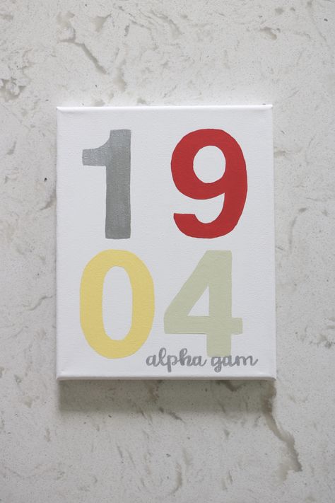 Fraternity Canvas Painting, Kappa Delta Painted Canvas, Sorority Canvas Alpha Gamma Delta, Alpha Chi Canvas Ideas, Neutral Sorority Canvas, Alpha Gam Paintings, Sorority Canvas Paintings Delta Zeta, Alpha Gamma Delta Canvas Paintings, Canvas Sorority Ideas