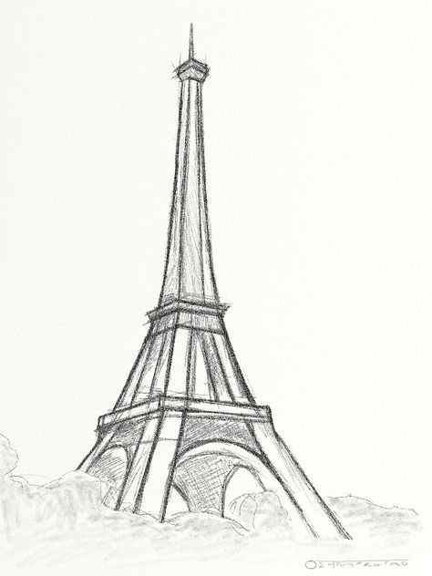 drawings of towers | Eiffel Tower Quick Sketch « Bombay Drift Tower Drawing, Eiffel Tower Drawing, Easy Pencil Drawings, Kraf Kertas, Desen Realist, Drawing Simple, 흑백 그림, Pencil Drawings Easy, Easy Drawings Sketches