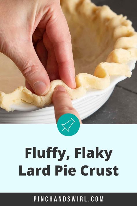 Pie, Lard Pie Crust Recipe, Bisquick Pie Crust, No Roll Pie Crust Recipe, Lard Pie Crust, Lard Recipe, The Best Pie Crust, No Fail Pie Crust, Best Pie Crust