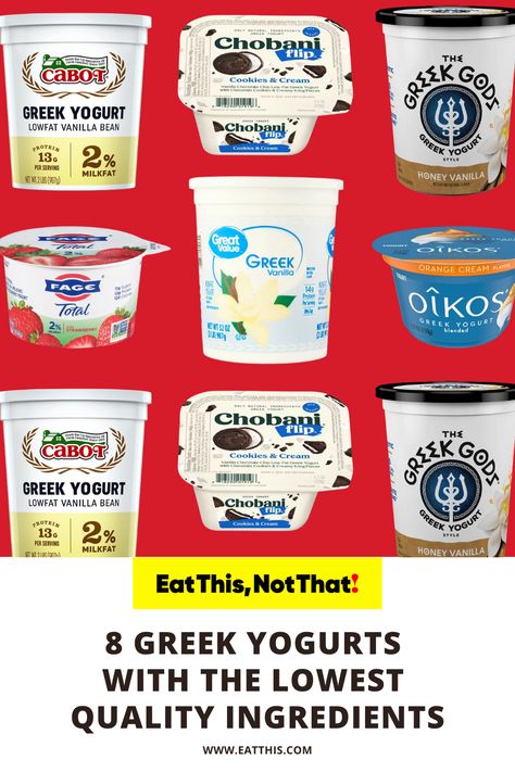 Healthy Yogurt Brands, Healthiest Yogurt, Greek Yogurt Calories, Benefits Of Greek Yogurt, Oikos Greek Yogurt, Low Sugar Yogurt, Best Greek Yogurt, Grocery Store Shelves, Yogurt Brands