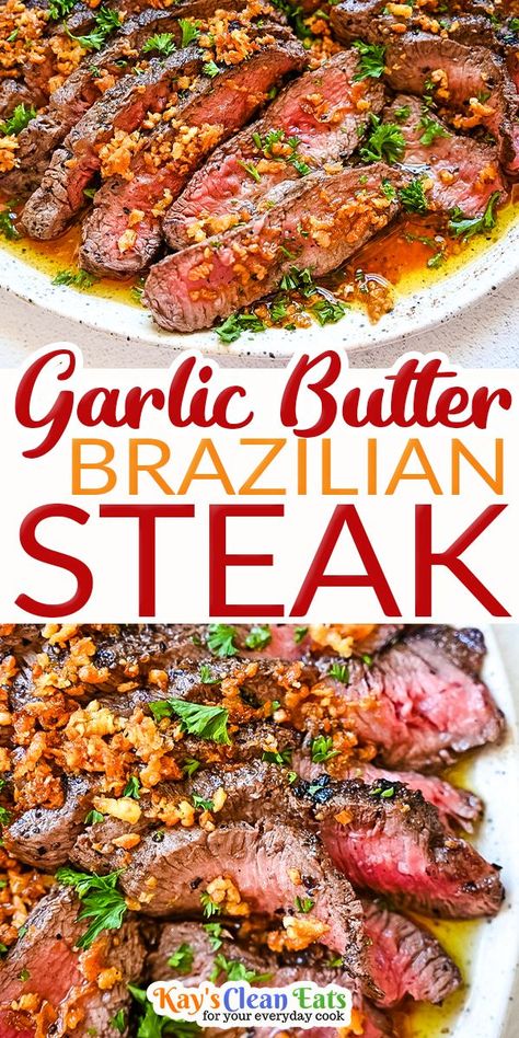 Brazilian Steak, Steak Dinner Recipes, Beef Steak Recipes, Grilled Steak Recipes, Steak Bites, Steak Recipe, Grilled Steak, Beef Recipes Easy, Health Dinner Recipes