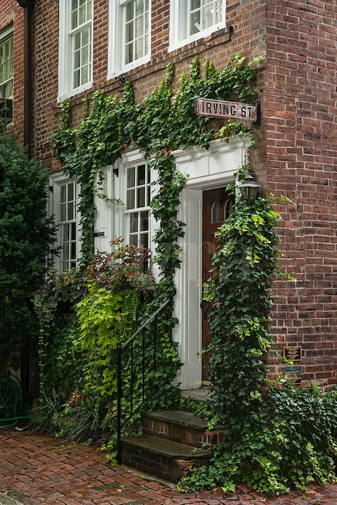 Townhouse with the ivy. Perfection. Ivy Brick House, Brick Townhouse Exterior, English Brick House, Virginia Townhouse, Independence Hall Philadelphia, Brick Townhouse, Brick Apartments, English Townhouse, Brick Apartment