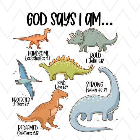 Dinosaurs Clipart, Dinosaur Clip Art, Christian Graphics, Circuit Crafts, Good Morning Handsome, Bible Verse Background, Bible Verses For Kids, Bible Words Images, Bible Resources