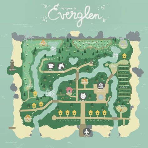 Acnh Island Map, Acnh Maps, Cozy Gaming, Map Layout, Ac New Leaf, Animals Crossing, Animal Crossing Guide, Map Illustration, Animal Crossing Qr Codes Clothes