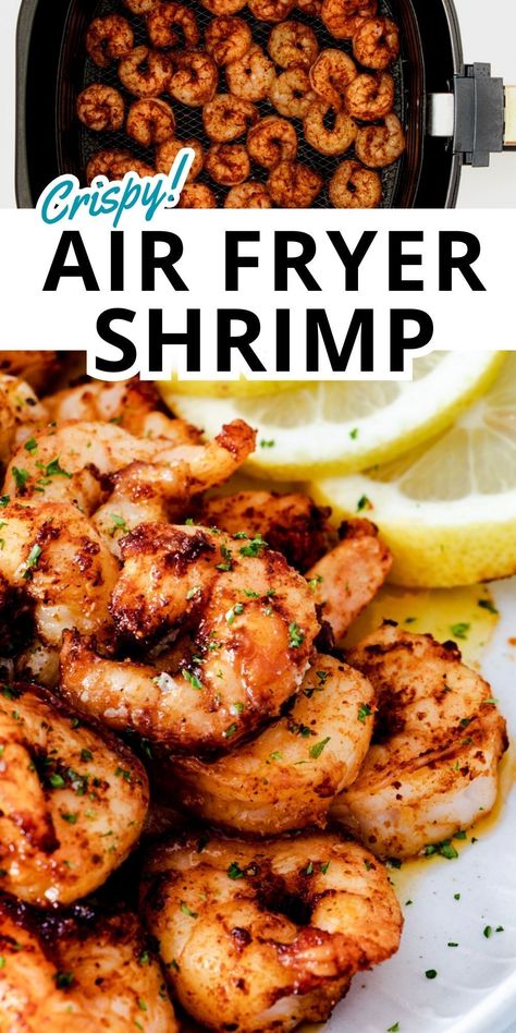 Essen, Air Fryer Shrimp Recipes, Dinner Ideas Simple, Air Fryer Recipes Shrimp, Air Fryer Shrimp, Easy Easter Dinner, Cooked Shrimp Recipes, Recipe Shrimp, Cooks Air Fryer