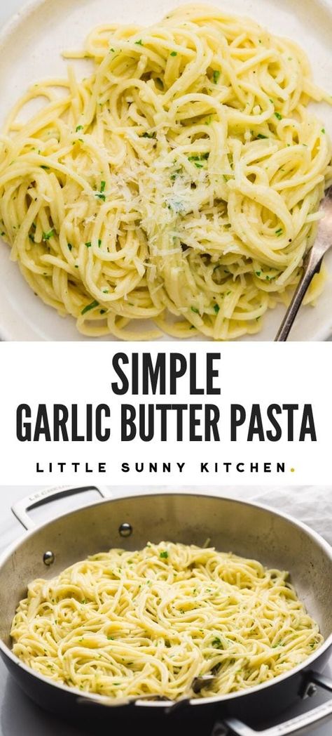 Simple Butter Pasta Sauce, Vegan Butter Pasta, Quick Pasta Sauce Easy, Spaghetti With Butter And Garlic, Best Butter Pasta Recipe, Garlic Pasta Side Dish, Pasta In Butter Garlic Sauce, Spaghetti Garlic Sauce, Pasta To Go With Chicken Parmesan