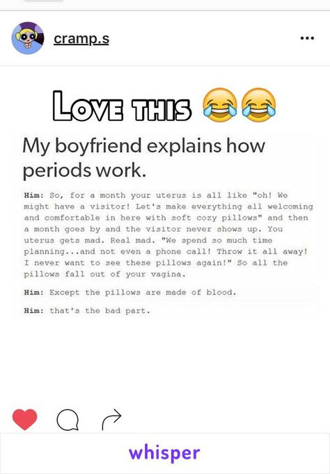 @daniellemuizer @NotAddictedx Period Jokes, Period Memes, Period Humor, Cute Couple Quotes, Cute Jokes, Komik Internet Fenomenleri, Funny Relatable Memes, Funny Posts, Funny Cute