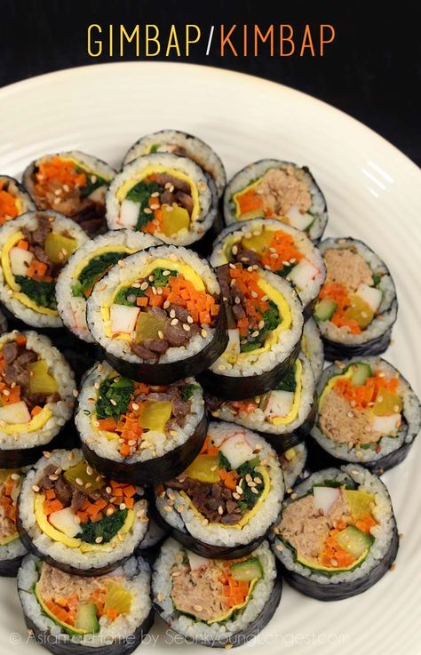 Kimbap Recipe, Asian At Home, Koreansk Mad, Koreansk Mat, Sunshine Flowers, Seonkyoung Longest, Beautiful Sunshine, Korean Cooking, Feeling Beautiful