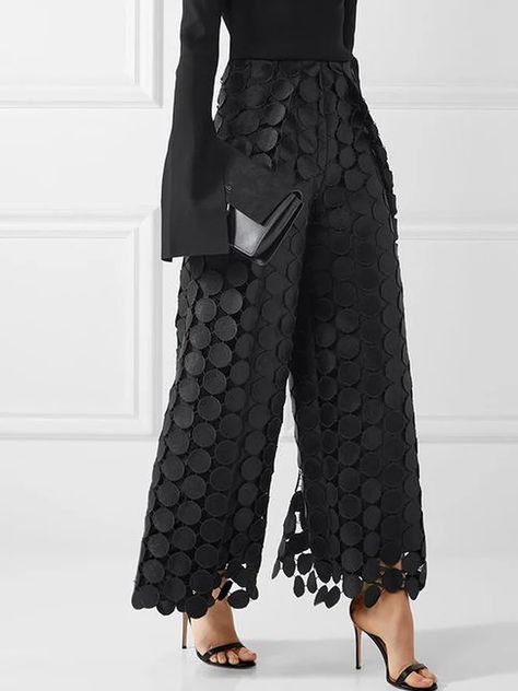 Fashion Elegant Style Bottoms Online Shopping | stylewe Color Pants, Polka Dot Pants, Solid Color Pants, Lace Pants, Elegantes Outfit, Type Of Pants, Urban Chic, Fashion Seasons, Pants Straight