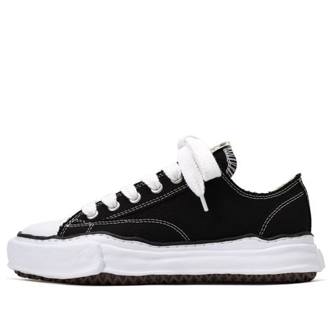 Maison MIHARA YASUHIRO PETERSON OG Sole Canvas Low-top Sneaker 'Black' A01FW702-BLK Back To School Shoes Black People, Cheap Back To School Shoes, Maison Mihara Yasuhiro Shoes Outfit Girl, Mason Mahira Shoes, Maison Mahira Yasuhiro Shoes, Mason Mihara Shoes, Chanel Shoes Outfit Black Women, Mason Mihara Fits, Masion Mihara Outfits