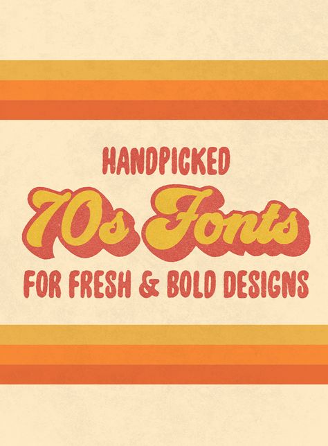 Handpicked 70s Fonts for Fresh & Bold Designs 70s Website Design, Logo Typo, 10 Tattoo, Design Alphabet, Logos Retro, Inspiration Logo Design, Retro Graphic Design, Create Logo, 70s Aesthetic