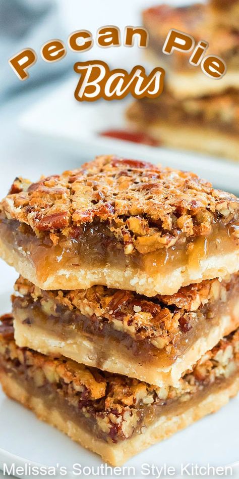 Essen, Pie, Recipe For Pecan Pie, Gooey Pecan Pie, Pecan Bars Recipe, Pecan Pie Bar, Pecan Pie Bars Recipe, Pie Bars Recipe, Southern Pecan Pie