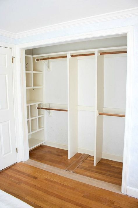 Organization Kidsroom, Small Master Closet, Small Closet Storage, Apartemen Studio, Small Closet Organization Bedroom, Master Closet Organization, Bedroom Closet Doors, Closet Small Bedroom, Bedroom Closet Storage