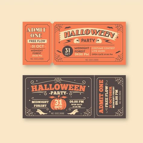 Halloween Tickets, Halloween Signage, Halloween Party Tickets, Ticket Design Template, Mini Zine, October Daily, House Poster, Movie Logo Design, Coffee Label