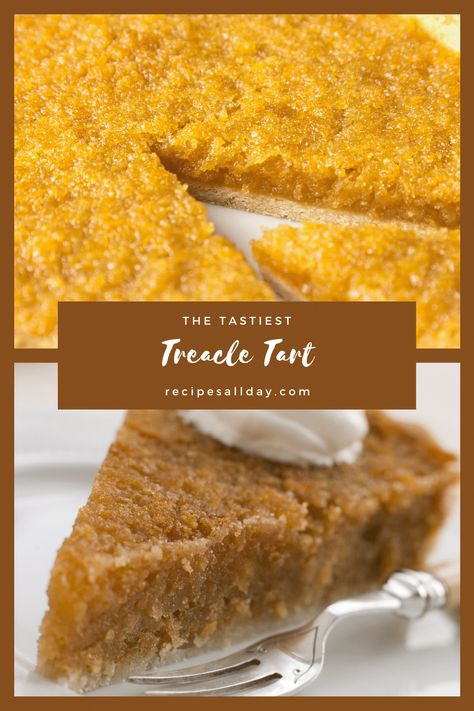 Pie, Treacle Tart, Flan Tart Recipe, Treacle Tart Recipe, Treacle Sponge, British Sweets, Great British Food, British Desserts, Dessert Recipies