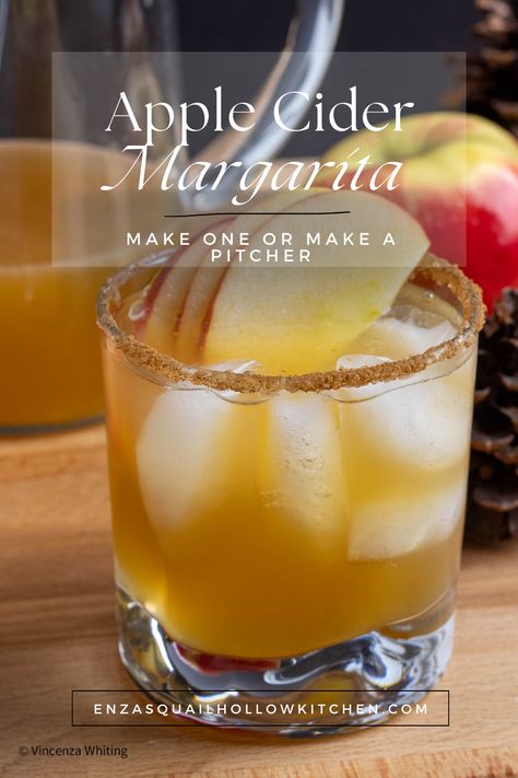 Apple Cider Margarita is a sweet and tangy cocktail that captures all the fall flavors we love. The cinnamon sugar rim on your glass will make you feel warm and cozy with every sip. With this recipe you can make one or make a pitcher for a large crowd! Fresco, Apple Pie Drink Recipe, Pie Cocktails, Apple Pie Drink, Apple Pie Cocktail, Cinnamon Sugar Rim, Best Apple Cider, Apple Cinnamon Cake, Apple Cocktail