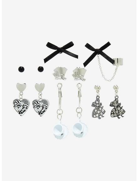 Disney Alice In Wonderland Icon Earring Set, Cheshire Cat Accessories, Alice In Wonderland Earrings, Alice In Wonderland Icon, Alice In Wonderland Accessories, Dream Earrings, Disney Cheap, Mad Hatter Hat, The Cheshire Cat, Disney Earrings