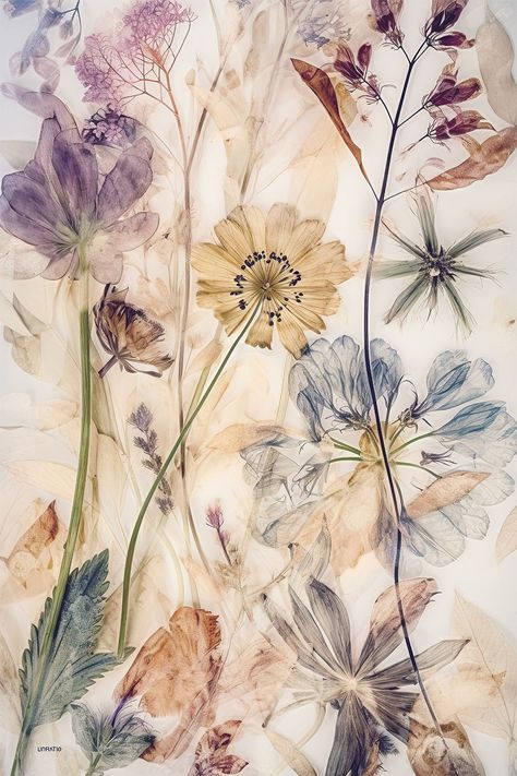 Muted Floral Wallpaper Iphone, Dried Floral Aesthetic, Floral Painting Background, Dried Flowers Print, Pressed Flowers Print, Pressed Flower Background, Pressed Flowers Background, Pressed Flower Art Aesthetic, Pressed Flowers Wallpaper