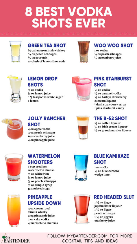 Vodka Shots Rings Hairstyle, Shots Alcohol Recipes, Bartender Drinks Recipes, Bartender Drinks, Fun Drinks Alcohol, Hairstyle Design, Cocktail Drinks Alcoholic, Alcholic Drinks, Shots Alcohol