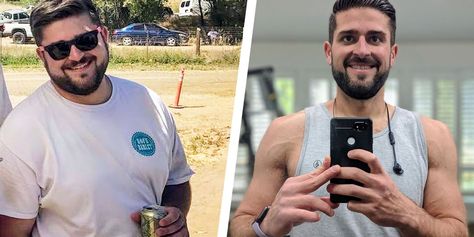 This Guy Set Realistic Fitness Goals to Lose 100 Pounds in a Year Burn Fat Build Muscle, Fitness Goal, Lost 100 Pounds, Celebrity Dads, Coaching Program, Stubborn Belly Fat, Health Goals, Workout For Beginners, Muscle Men