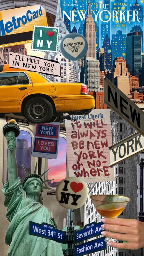 🗽🏙️🚕 #nyc #newyork #collage #newyorkcity #aesthetic #vibes #city #love #art #fyp #shufflefyp #inspo Nyc Wallpaper, City Love, New York City Aesthetic, New York Wallpaper, Travel Collage, Vision Board Wallpaper, New York City Manhattan, Nyc Aesthetic, Nyc Girl