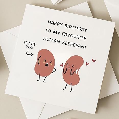 Amazon.com : TEEMI-Happy Birthday To My Favourite Human Beeeeean - Funny Birthday Card For Her Boyfriend Girlfriend Husband Wife Birthday : Office Products What Should I Gift My Best Friend, Cute Gift For Boyfriend Birthday, Cute Birthday Boyfriend Gifts, Cute Cartoon Happy Birthday, Cute Birthday Gift Crafts, Funny Boyfriend Cards, Cute Bday Cards Diy, Simple Birthday Quotes For Husband, Birthday Cards Diy Husband