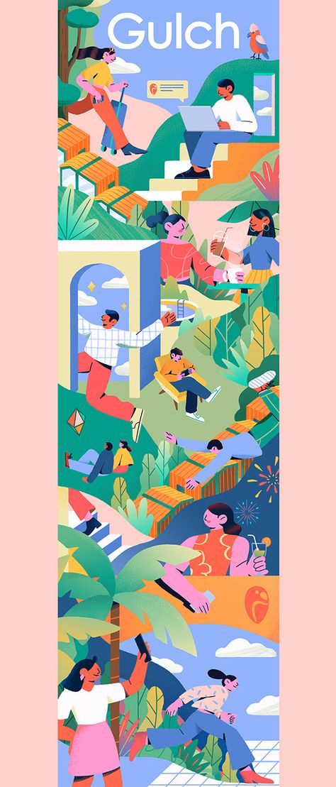 Flat Illustration Art, Flat Graphic Illustration, Flat Illustration Landscape, Flat Illustration Poster, Languages Illustration, Connected Illustration, Timeline Illustration, Flat Illustration Design, Illustration Moodboard