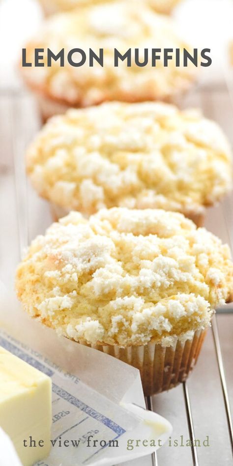 Lemon Breakfast Muffins, Easter Bake Sale Treats, Big Muffins Recipe, Cottage Food Business Ideas, Brownie Aesthetics, Jumbo Muffin Recipes, Muffins Lemon, Cottage Cheese Muffins, Lemon Muffin Recipes