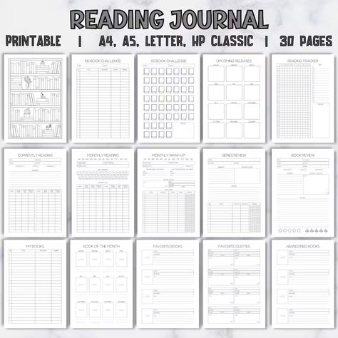 Reading Journal Printable, Reading Planner, Book Review Journal Book Summary, Printable Bookshelf Reading Tracker, Perfect for Book Club - Etsy languageplanner #plannerpagesprintable📙. 2024 Reading Log Printable, Book Review Journal Ideas, Reading Diary, Daily Planner Book, 100 Book Challenge, Reading Journal Printable, Book Review Journal, Reading Planner, Book Review Template