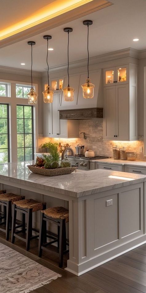 #follow #kitchendecor #kitchen #house #home #homedecorideas #homedecor #lifestyle #blogging #blogger #blog French Country House Renovation, Modern Farmhouse Small Apartment, Open Layout Kitchen, Kitchen Romance, Kitchen Cabinets Ideas, تصميم داخلي فاخر, تصميم للمنزل العصري, Kitchen Remodel Inspiration, Dream Kitchens Design