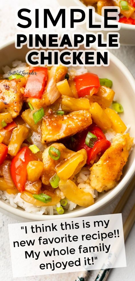 Essen, Pineapple Chicken Stir Fry, Pineapple Chicken Recipes, Chinese Cooking Recipes, Pineapple Recipes, Pineapple Chicken, Easy Chinese Recipes, Chinese Cooking, 140 Pounds