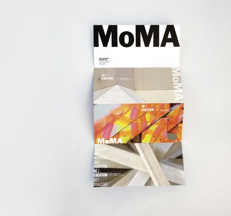 MoMA Graphic Design. Moma Museum Graphic Design, Museum Flyer Design, Leaflet Graphic Design, Museum Brochure, Travel Brochure Design, Museum Branding, Moma Museum, Brochure Graphic, Art Brochures