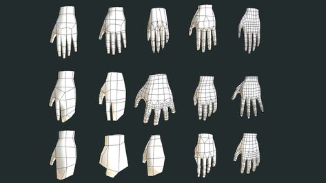 Low Poly 3d Modeling, Low Poly Hand, Low Poly Hair, Psx Graphics, Hand Topology, 3d Topology, Low Poly Character, 3d Modeling Tutorial, Drawing Tutorial Face