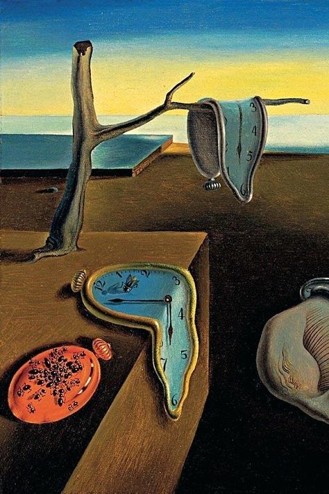 Salvador Dalí (Spain, 1904-1989), The Persistence of Memory (detail), 1931, oil on canvas Lukisan Van Gogh, متحف فني, Salvador Dali Paintings, Famous Art Paintings, Salvador Dali Art, Grafika Vintage, Dali Paintings, Surealism Art, Dali Art