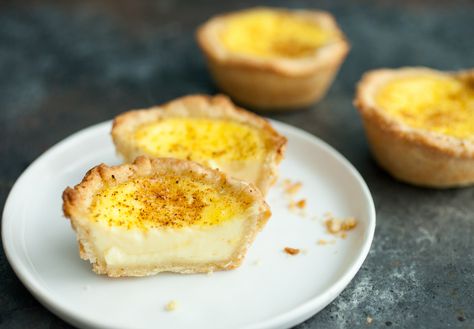 Egg Custard Tarts: Inspired by The Great British Baking Show, I tried my hand at a classic Egg Custard Tart. The results were mostly successful and definitely delicious! | macheesmo.com Pie, Egg Custard Tart Recipe, Egg Custard Tart, Egg Custard Tarts, Custard Tart Recipe, Baked Egg Custard, Paul Hollywood Recipes, Egg Custard Recipes, Egg Tart Recipe