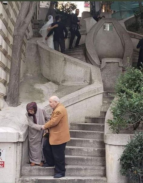 Stairway of life | Cute old couples, Old couples, Cute couples Rauch Tricks, Cute Old Couples, Old Couple, Muslim Couple Photography, Fotografi Vintage, Old Couples, Love In Islam, Cute Muslim Couples, Love Actually