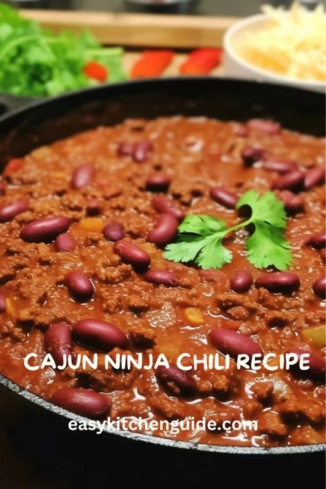 Last Updated on October 9, 2023 Welcome to the world of Cajun cuisine with a twist! Today, we’re diving into the robust and flavorful dish known as Cajun Ninja Chili. This recipe is not your ordinary chili — it’s a hearty concoction that marries traditional chili elements with the distinct spice and flair of Cajun ... <a title="Cajun Ninja Chili Recipe – Easy Kitchen Guide" class="read-more" href="https://easykitchenguide.com/cajun-ninja-chili-recipe/" aria-label="Mor... Cajun Ninja Chili Recipe, Cajun Ninja Recipes, Cajun Chili Recipe, Cajun Chili, Cajun Ninja, Traditional Chili, Kitchen Guide, Ninja Recipes, Supper Ideas