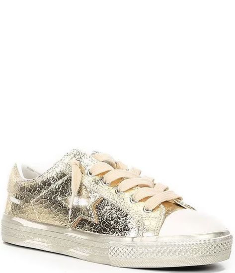 Shine Metallic Foil Sneakers | Dillard's Fall Clothes For Girls, Vintage Havana Sneakers, Quilted Liner Jacket, Outfits For Teens For School, Liner Jacket, Metallic Sneakers, Vintage Havana, Tween Outfits, Metallic Foil