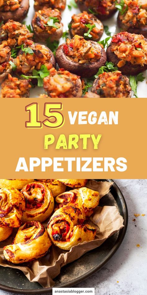 Vegan Party Appetizers, Vegan Appetizer Recipes, Vegan Finger Food, Vegan Appetizers Easy, Vegetarian Finger Food, Vegan Finger Foods, Vegan Apps, Vegan Appetizers Recipes, Vegan Party Food