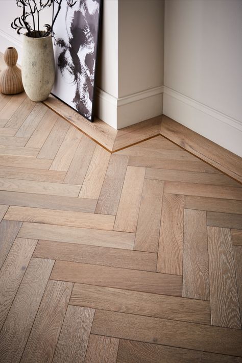 Oak Parquet, Herringbone Wood Floor, Herringbone Wood, Flooring Inspiration, Herringbone Floor, Living Room Flooring, Parquet Flooring, Oak Floors, House Flooring