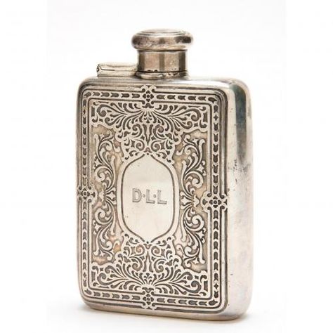 Antique Tiffany & Co. Sterling Silver Flask Antique Flask, Silver Flask, Wine Flask, Battlefleet Gothic, Penne Alla Vodka, Whiskey Flask, Antique Tiffany, Hip Flask, Silver Accessories