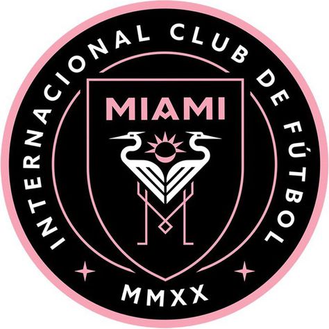 Inter Miami C.F. Messi Logo, Miami Logo, Football Logo Design, Miami Football, Miami Club, Team Logo Design, Football Team Logos, Soccer Logo, Inter Miami