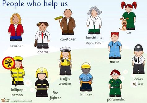 People who help us Community Helpers Pictures, Community Helpers Preschool Activities, Community Jobs, Animals Name In English, Community Helpers Theme, People Who Help Us, Community Workers, Teacher's Pet, Pet People