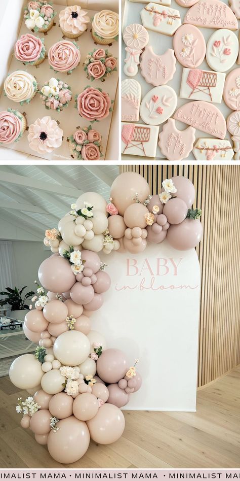 Planning to celebrate a mommy to be this summer and looking for cute, modern baby shower themes? These summer baby shower themes are all elegant, classy and totally perfect for those warm summer months (June, July, August). From girly baby shower themes to fun boy baby shower themes, this list has it all! Baby In Bloom Flowers, Babies In Bloom Baby Shower Ideas, Baby Shower Ideas Baby Girl, Baby On Bloom Theme, Fall Pink Baby Shower Ideas, Baby Shower Girl Theme Summer, Baby Shower Themes Baby In Bloom, Purple Themed Baby Shower Ideas, Flower Themed Baby Shower Girl