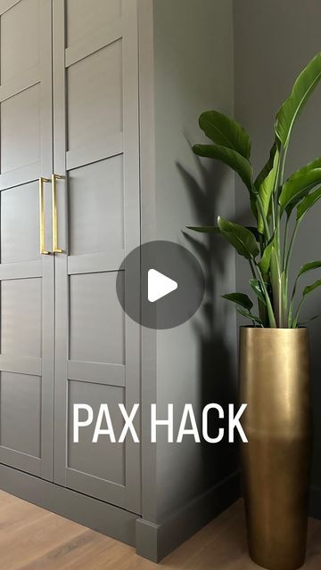 Ikea Pax Hidden Door, Built In Pax Wardrobe Hacks, Pax Diy Built Ins, Pax Bergsbo Hack, Ikea Pax Shoe Storage Ideas, Ikea Wardrobe Ideas Small Spaces, Ikea Pax Living Room, Pax Corner Wardrobe Ideas, Room Cabinet Ideas Bedrooms