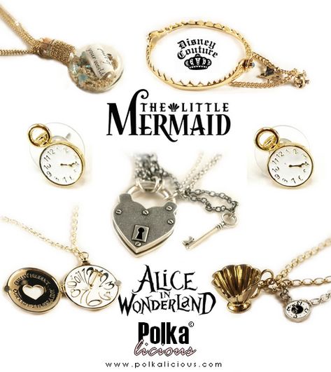 Disney Couture™ Little Mermaid & Alice In Wonderland Collection Couture, Disney Outfits, Disney Inspired Outfits, Disney Couture Jewelry, Disney Inspired Fashion, Disney Couture, Disney Jewelry, Disney Merchandise, Disney Accessories