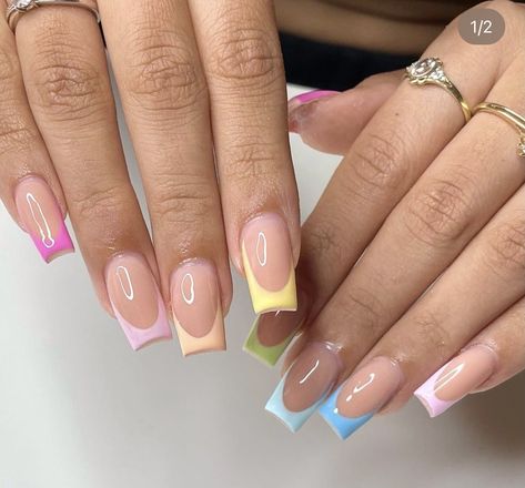 Holiday Acrylic Nails, Summer Nails 2023, Unghie Sfumate, Summery Nails, French Tip Acrylic Nails, Acylic Nails, Short Square Acrylic Nails, Classy Acrylic Nails, Acrylic Nails Coffin Pink