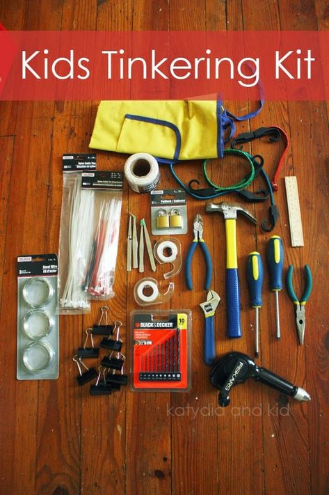 7 CREATIVE TINKERING PROJECTS FOR KIDS Kids Tinkering Kit, Sloyd Projects, Tinker Tray, Bungee Cords, Operation Christmas, Science Toys, Balsa Wood, Stem For Kids, Woodworking For Kids