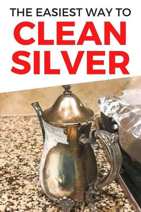 Silver Cleaner Diy, Remove Tarnish From Silver, Homemade Silver Cleaner, Shaving Cream Art, Diy File Cabinet, Homemade Cleaners Recipes, Coffee Filter Wreath, Diy Cabinet Doors, How To Clean Silver